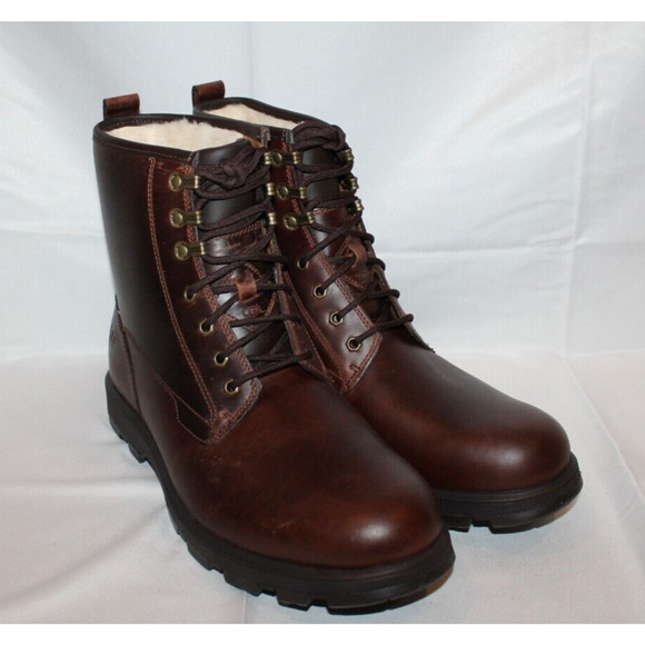 UGG MENS KIRKSON BOOT CORDOVAN LEATHER WATERPROOF VIBRAM WOOL LINED‎ - Picture 4 of 8